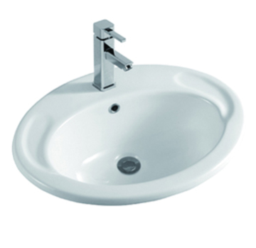 Modern Stylish Cheap Above Counter Oval Wash Basin for Bathroom