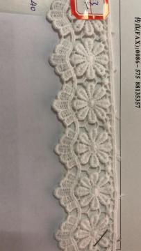 Eight Petal Wavy Flower Trims Cotton Embroider Fabric