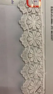 Eight Petal Wavy Flower Trims Cotton Embroider Fabric