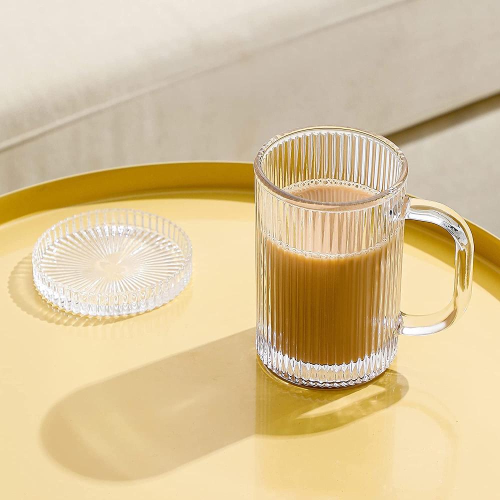 CLEAR GLASS DOUBLE WALL LATTE COFFEE MUG