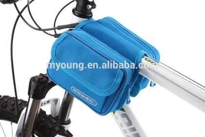 Wholesale practical multifunctional bicycle frame bag double saddle bag