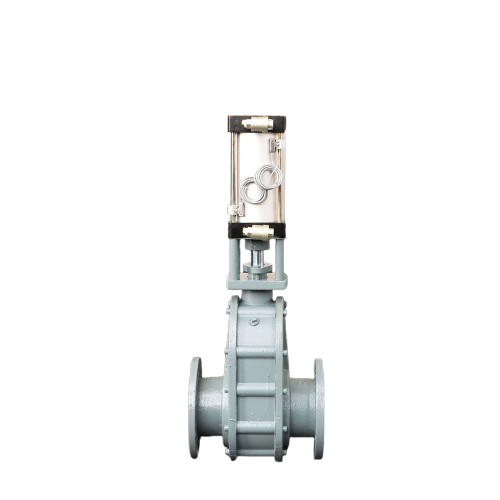 Válvula neumática de doble compuerta para descarga de silo