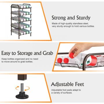 5 Schichten verstellbare Wasserflaschenorganisator für Schrank