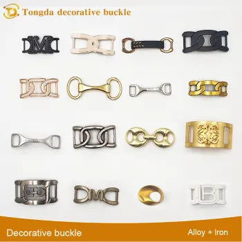 Decorative Boot Buckle in Glossy Finish for Footwear