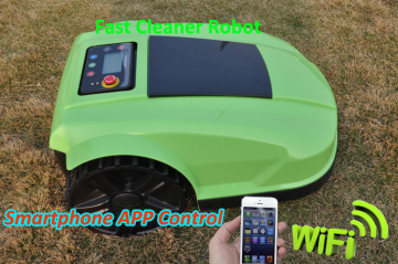 The 4th Generation Smartphone App Control Min Lawn Mower Robot With Water-proofed Charger