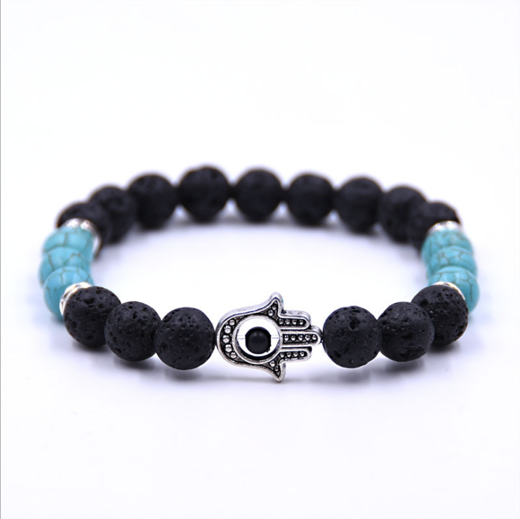 Mal de ojo volcán Lava Piedra Pulsera