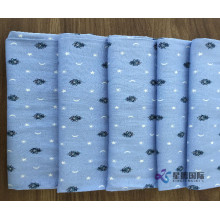 100% Rayon Printed Fabric Little Star Moon Pattern