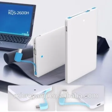 High Quality Credit Card Smart Power Bank 4000mAh for iPhone Samsung HTC