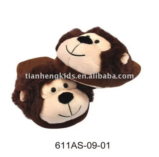 Plush animal indoor slipper -monkey shaped