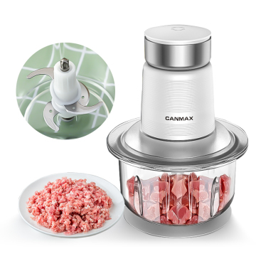 Dual Layer Sharp Blades 2L BPA-Free Glass Bowl Blender Food Chopper