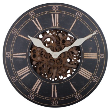 mchanical Gear wall clock from Guangzhou HuanYu clocking Factory