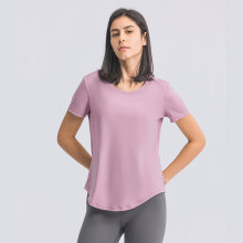 T-shirt rotondo da donna a maniche corte equestri