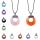 Circle Donut Healing Crystals Necklace Natural gemstone Chakra Amulet Lucky Coin Protection Quartz Reiki Pendant Men Women