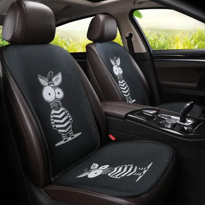 Breathable Mesh Car Seat Cover: Ice Silk Pad with Cartoon Auto Chair Cushion Design