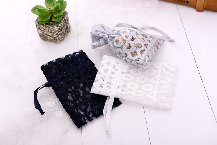 Colorful Wholesale Mesh Lace Pouch For Decoration