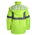 ANSI/ISEA107-2020 Waterproof PU Long Rain Jacket For Men