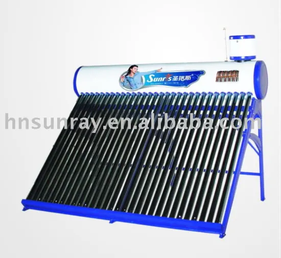Low pressure copper coil heat exchanger solar heating system