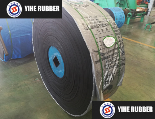 Heat-resistant rubber conveyor belt