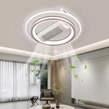 Moderne minimalistische LED -Klapperdexventilator und Lampe