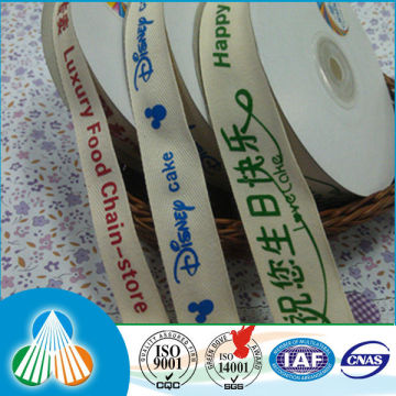 printed cotton herringbone tape