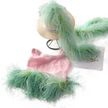 Fluffy Ostrich Feather Cape, Boa Garment Accessories & Feather Fabric Boas
