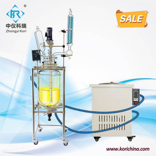 Pilot scale Chemical Double Wall Jacketed Glass Reactor