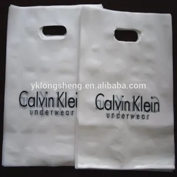 white clothes shopping die cut bags