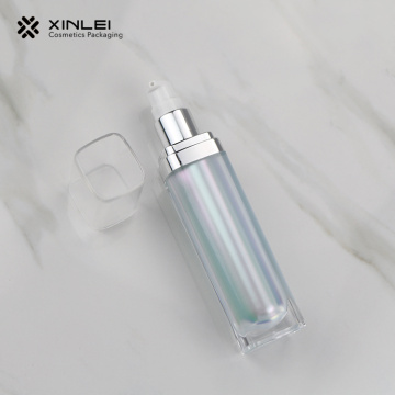 Diseño de gama alta de 60 ml de botella cosmética de acrílico blanco.