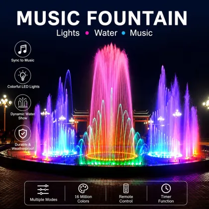 Outdoor music dance fountain