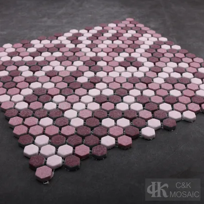 Purple Mix Textured Glass Mosaic Tile