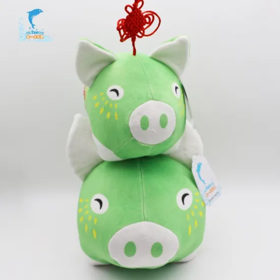 Purchase from china toy factory for white and black plush baby cartoon pigs