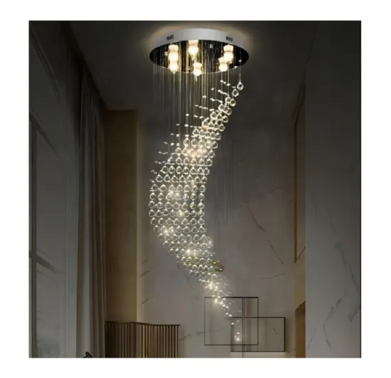 2021 New Design Lustre Large Modern LED Pendant Lighting for Hotel Lobby Chandelier