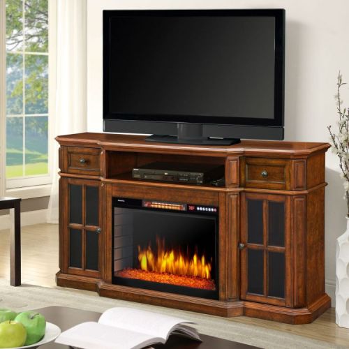 Wood Fireplace 25" Glass Front Modern Fireplace With Bluetooth Supplier