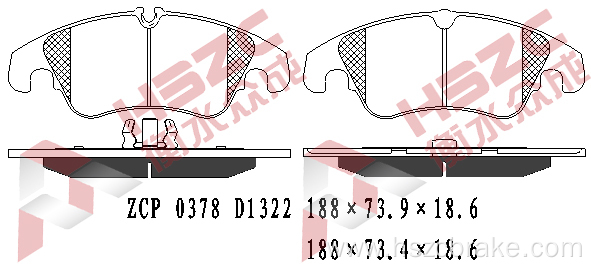 FMSI D1322 ceramic brake pad for Audi