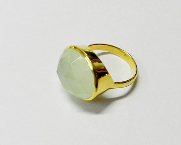 925 Sterling Silver Dark Aqua Chalcedony Ring