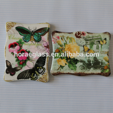 promotional wave shape rectangle Ceramic fridge magnet for sublimation painting for souvenir gifts