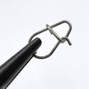 100pcs/Bag Stainless Steel Pin Hook Fast Clip Lock Snap Swivel Fishing Lure Connector