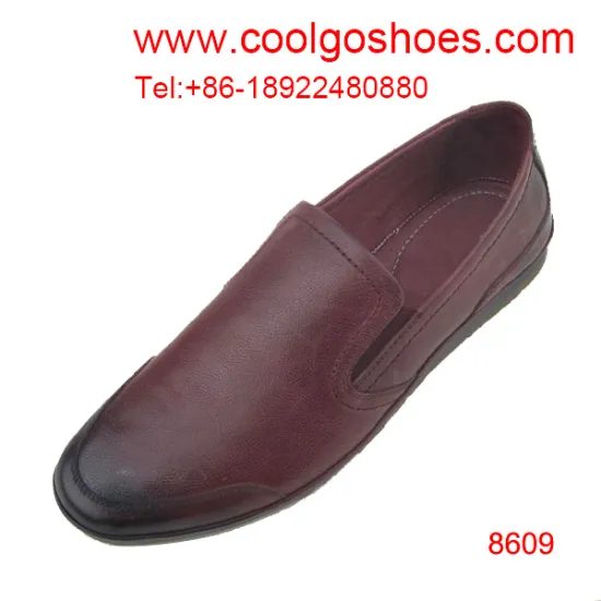 Comfortable and breathable men leather casual loafers supplier
