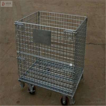 Cage logistique empilable pliable en métal