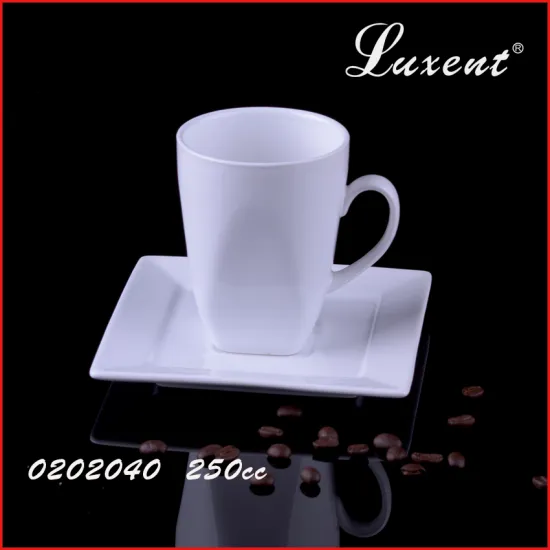 wholesale factory price unique shape high tempreture coffee cup and saucer