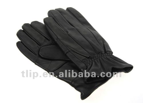 Man's Tight Lamb leather gloves black leather golves