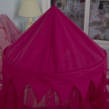 100% Polyester Pink Crown Circular Mosquito Nets