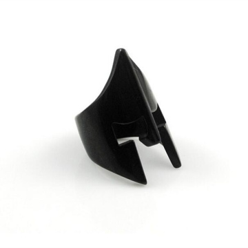 Mens Fashion Spartan Helmet แหวนสีดำสำหรับผู้ชาย