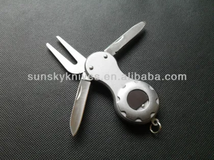 Golf divot tool knife