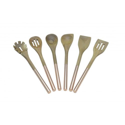 Set di 5 utensili da cucina in legno