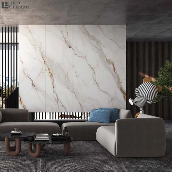 Big Size 800x2600 Non Slip Matt Marble Calacatta Gold Porcelain Slab Tile