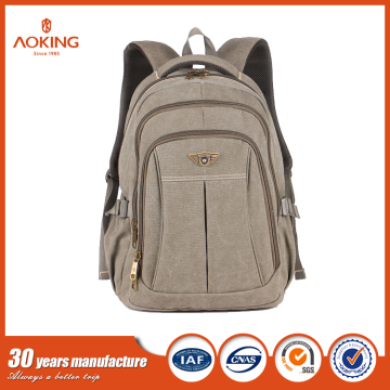 24L Backpack Vintage Canvas Rucksack Preppy School Shoulder Travel Satchel