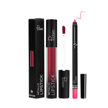 Custom Logo Waterproof Matte Lipstick Lip Liner Set