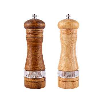 Fast Delivery Restaurant Grade Wooden Ceramic Salt and Pepper Grinder Set