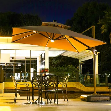 Big Size Outdoor Patio Umbrellas with LED Remote - Restaurant Umbrella Factory Sale
